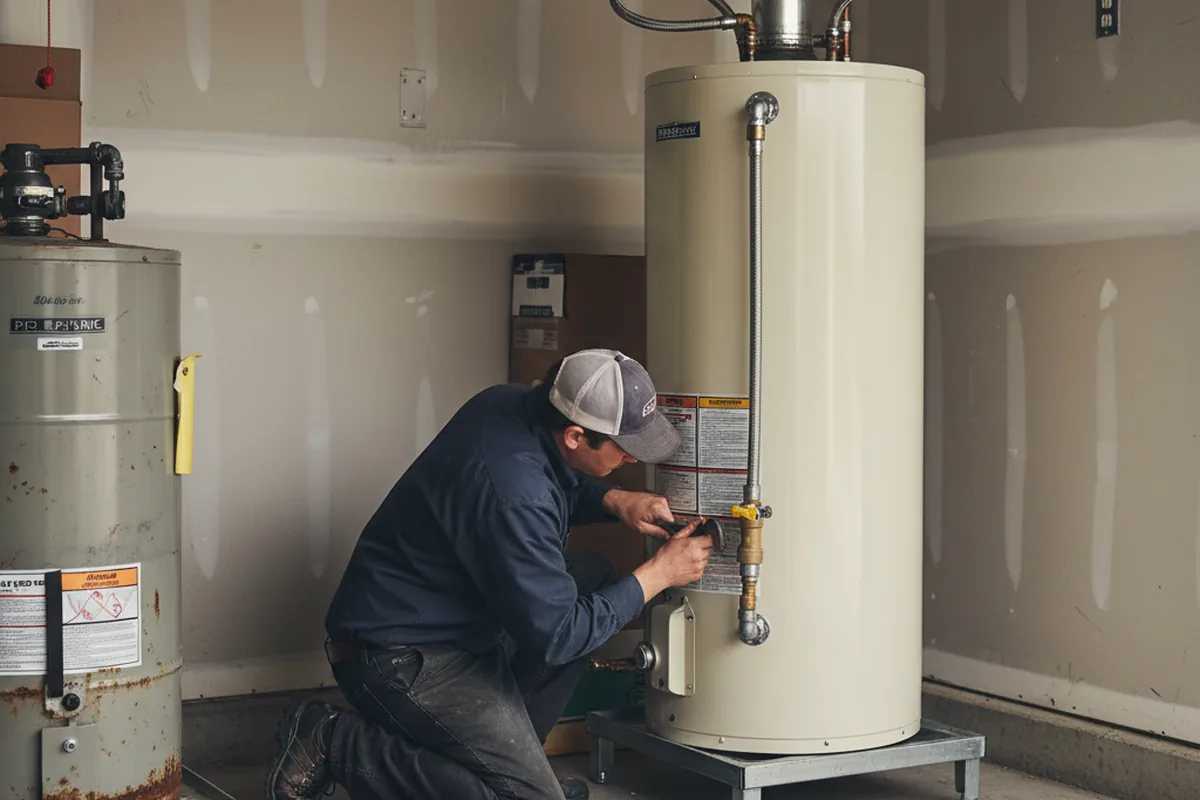 Water heater and shutoff valve replacement in Myrtle Point